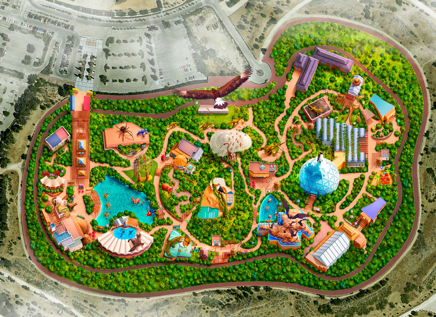 Faunia Park Map illustration